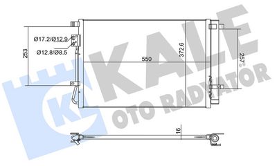 KLR-382730 Klima Radyatoru  -  Hyundai Bayon I20 Iii 1.4mpi 21- Kurutucu Ile (Brazing Al-Al) (550x373x16)