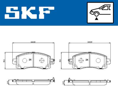 AYD 60590A Ön Fren Balata Subaru Forester 2.0l Fb20 Sk Kasa 18-> / Xv 1.6l Fb16a Gt3 Kasa 18-> - Aşınma Ik Az Soketli