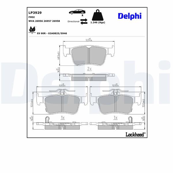 DELPHI LP3929 Fren Balatasi Arka Honda Civic 2022