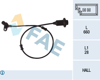 BRM 50238 Abs Sensörü  Arka Sag 220-215