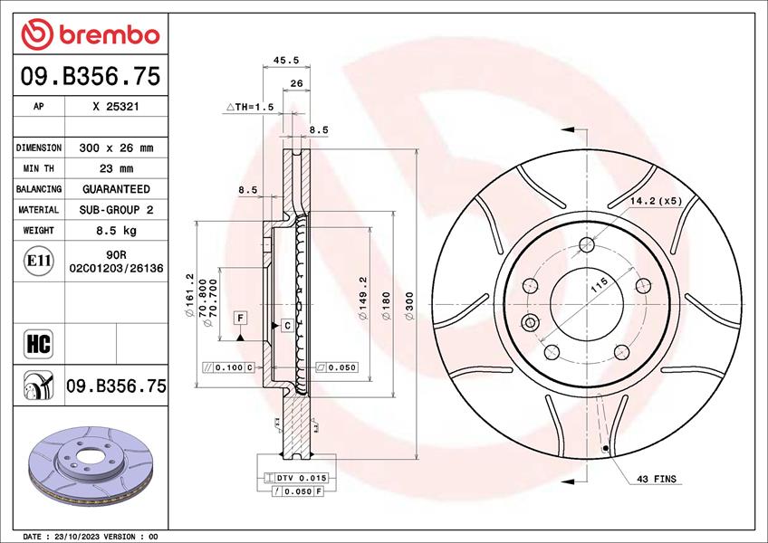 FEBI 39190 Fren Diski Ön Adet 16 Inch 300mm Astra J Zafira C