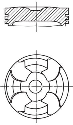 MAHLE 0010201 Piston Complete