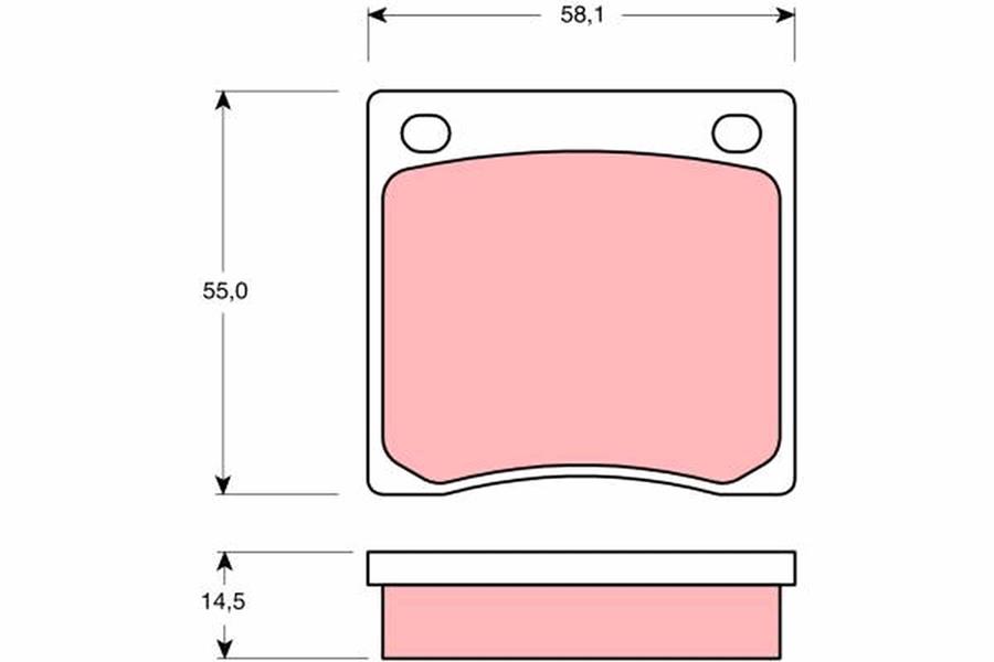 TRW GDB126 Disk Balata Ön Aks Honda Civic I Hatchback Sb Nissan Cherry E10 I-Cherry Ii Coupe N10 -Cherry I I Hatchback N10 -Cherry Ii Traveller Vn10 -Datsun 100a E10-Blf10 -Datsun 100a Estate Wblf10 -Dat