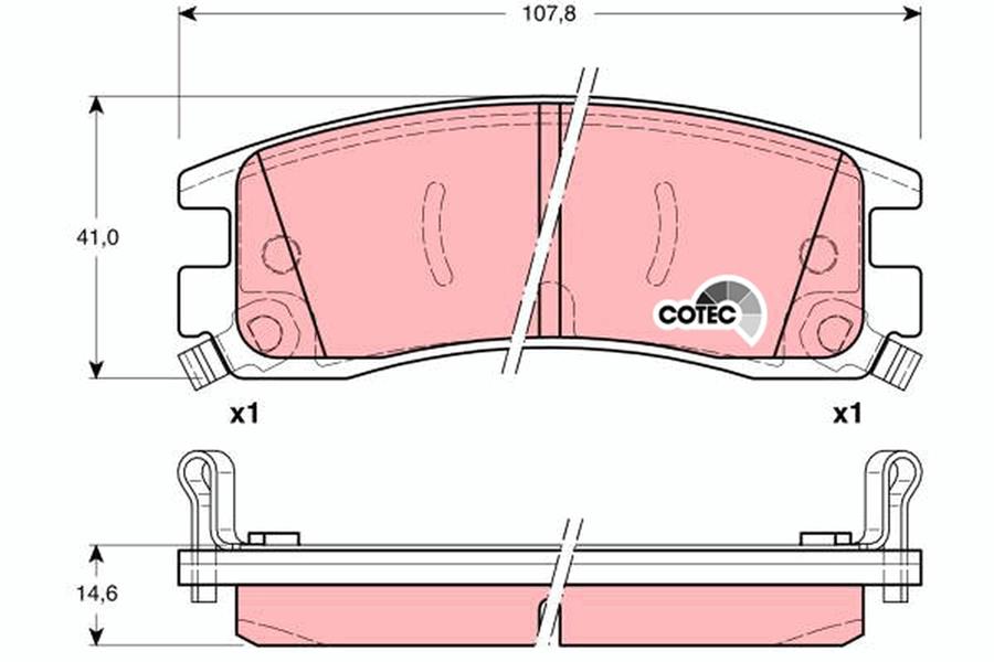TRW GDB1309 Disk Balata Arka Aks Buick Park Avenue-Regal Buick - Shanghai Gm Century-Regal I Cw1 Cadillac Devi Lle-Deville-Eldorado Coupe-Seville Chevrolet Impala Saloon-Impala Saloon-Lumina Saloon-Monte Carlo C