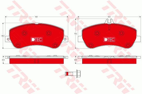 TRW GDB1798DTE Disk Balata Ön Aks Mercedes-Benz E-Class Convertible A207 -E-Class Coupe C207 -Glk-Class X204 Me Rcedes-Benz Bbdc Glk-Class X204 2012->2015