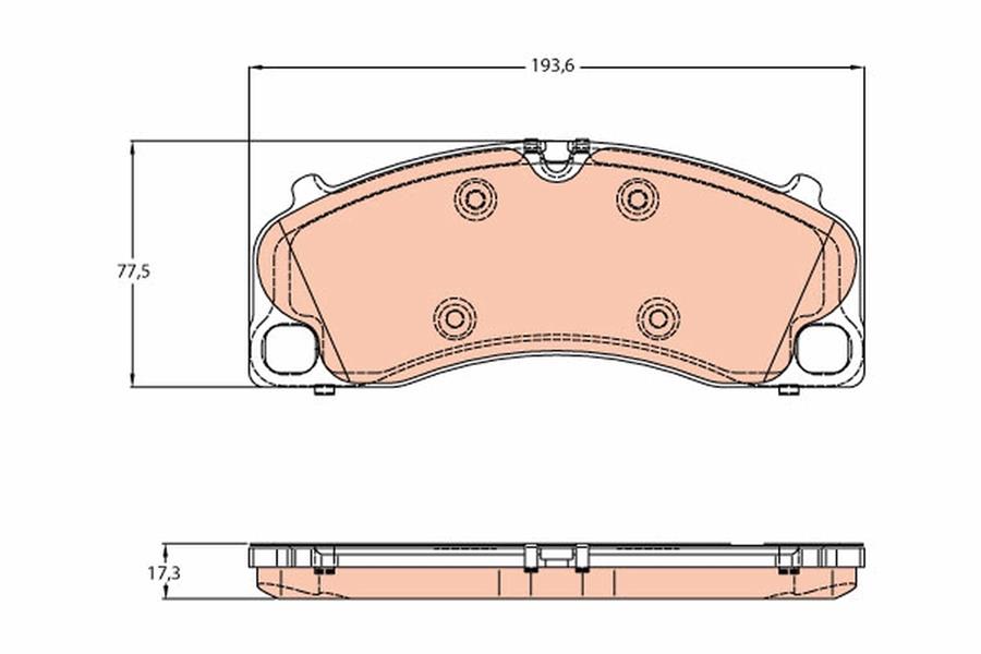 TRW GDB1952 Disk Balata Ön Aks Porsche 718 Boxster 982 -718 Cayman 982 -911 991 -911 Convertible 991 -911 Ta Rga 991 -Boxster 981 -Boxster Spyder 981 -Cayman 981 2016->