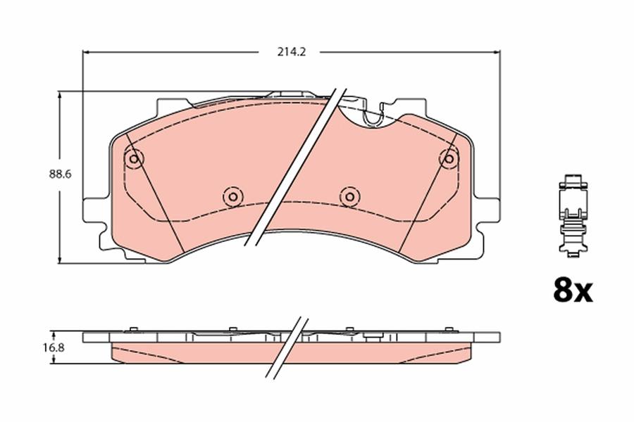 VALEO 9001830 Ön Disk Fren Balatasi Audi A6 Quattro 3.0 02/18> Audi A7 Sportback Quattro 3.0 10/17> Audi A8 Fte Kirmizi Kutu