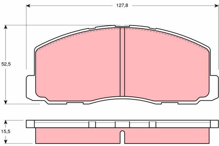 TRW GDB355 Disk Balata Ön Aks Isuzu Aska I Mitsubishi Colt Ii C1a -Colt Iii C5a -Cordia A21a-Ab-Ac -Galant V E1a -Galant Vi E3a -Galant Vi Saloon E3a -Lancer F A15 -Lancer Iii C1a-C6a -Lancer Iii Station