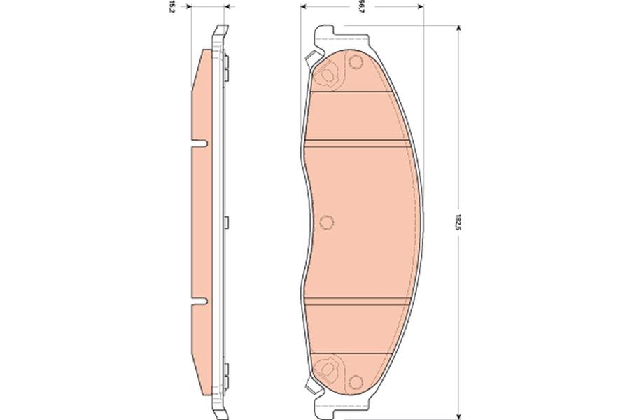 TRW GDB4601 Disk Balata Ön Aks Cadillac Cts-Sts-Sts Cadillac Sgm Cts Cd3 Santana 300/350 2003->2007