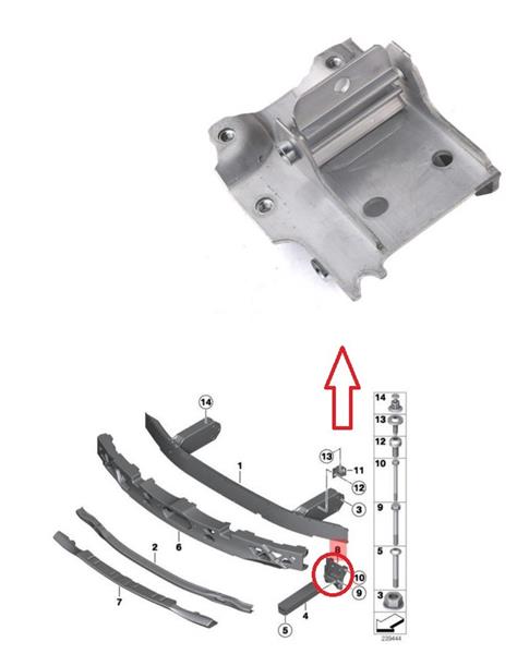 DOGAN F1010-1500R Ön Tampon Plakasi Sağ F10 2010-