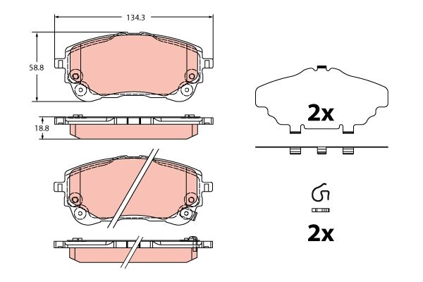 05P2203 Fren Balata Ikazli On Toyota Corolla (_E21_) 1.8 Hybrid 2019- / Corolla (_E21_) 1.6 Vvt-I 2019-