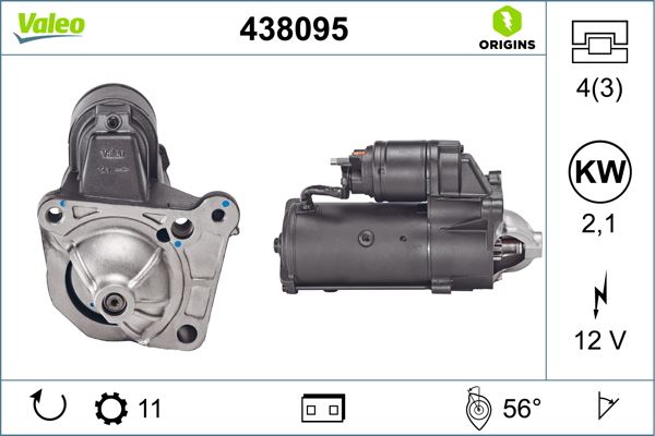 VALEO 438095 Marş Motoru Lgn Ii 1.9 Dci 01/05 >-Mgn Ii 1.9 Dci 10/01 >-Scenic Ii 1.9 Dci 05/05 >-Movavo 1.9 Dti