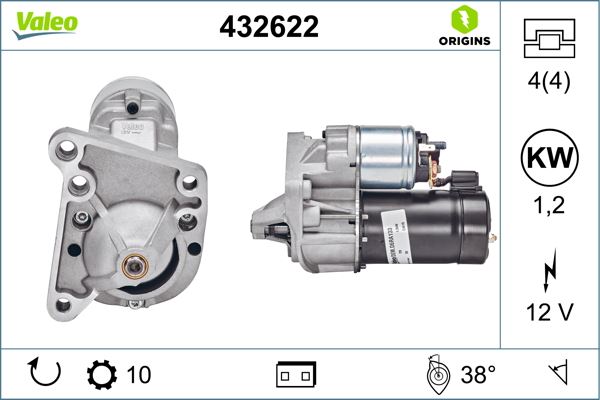 VALEO 432622 Marş Motoru Şanzuman R9-R19 Enj Mgn-Clio-Lgn 10 Dş