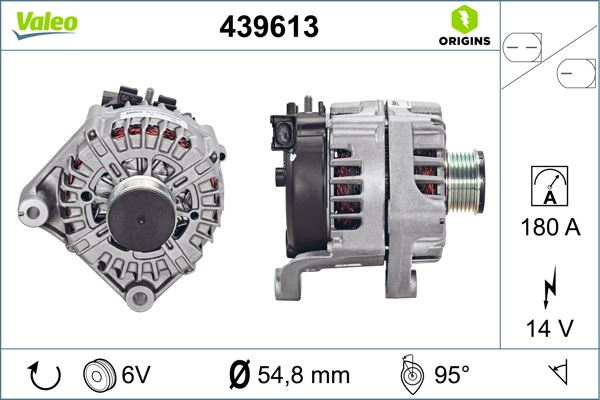 VALEO 439613 Alternator Sarj 12v 180a Dinamosu Bmw E81 E82 E87 E88 E60 E90 E83 E84