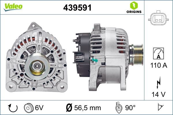 VAL-439591 Alternator 12 V 110a Renault Clio Iii 1,4 Megane 1,4/1,6 06-09