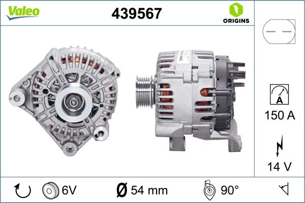 VALEO 439567 Alternator 12v 150a Bmw E39 E46 E83 E53
