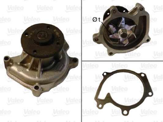 VALEO 506708 Devirdaim Su Pompasi Toyota Yaris 1.0l 1sz-Fe Scp10 03-05 / 1.3l 2sz-Fe Scp12 Scp90 03-09 4 Delik Flanş