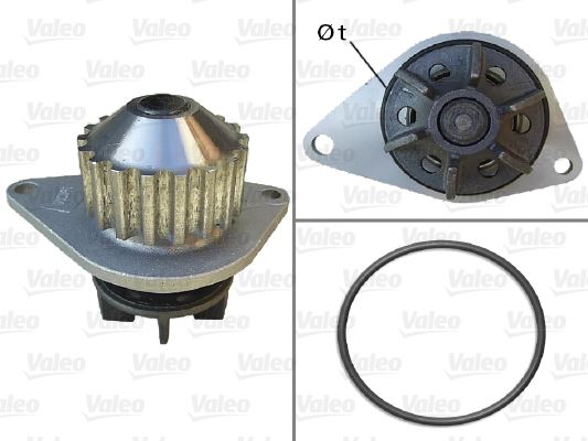 VALEO 506704 Devirdaim Su Pompasi P106-P206-P207-P307-Bipper-Nemo-Partner-Berlingo-C2-C3-Saxo-Xsara 1.4 Tu3jp-Tu3a 1.4 8v Mqp Fiat Fiorino 1.4 Kft.-Kfv