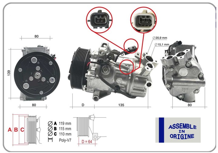 GUA 51331 Klima Kompresörü Sifir Ürün Renault Clio V 19> Captur Ii 20> 1.2 Tce 1.0 Sce 1.3tce Nissan Juke 1.2