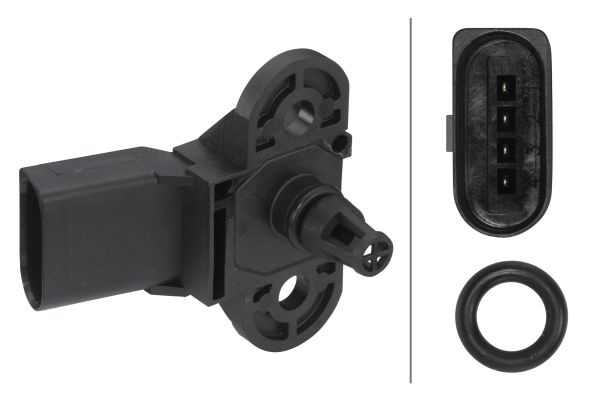 HELLA 6PP009400541 Emme Borusu Basinci Sensörü.5v.4-Kutuplu.Vw Jetta-New Beetle