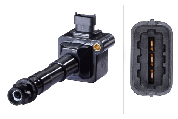 HELLA 5DA358168681 Ateşleme Bobini.3-Kutuplu.Buji Delik Ateşleme Bobini.Porsche 911-Boxster-Cayman