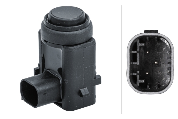 HELLA 6PX358141561 Park Yardim Sistemi Sensörü.3-Kutuplu.Siyah.Köşelenmiş.Chrysler 300c/Jeep Commander/Saab 9 3-9 3x
