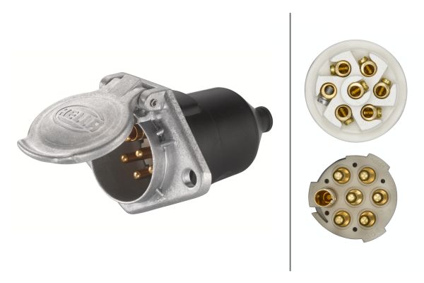 HELLA 8JB003834001 Soket.24v.Alüminyum.7-Kutuplu.Universal