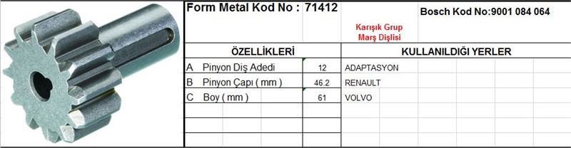LUCAS SDR1120 Dişli-12diş Alfkb-Cat-Mercedes-Man İş Mak.-Volvo