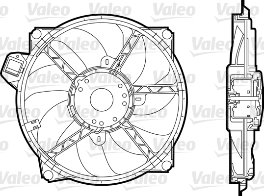 25-3512 Fan Motoru (Su+Klima) Davlumbazli Tekli Fan Renault Fluence (L30) 1.5 Dci 2009-