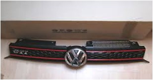 PRO-A 290869 On Panjur Cift Kirmizi Cizgili Mat Siyah Gti Yazi Armasiz Golf 6 2009-2013