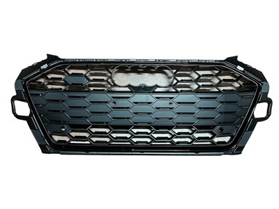 PRO-A 295359 On Panjur Parlak Siyah Cerceve Parlak Siyah Cizgili Saten Siyah Zemin Audi A4-S4 2019-2022