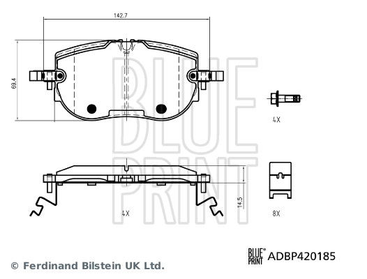 BLUEPRINT ADBP420185 Fren Balatasi Takimi Born K1 Enyaq İv Enyaq İv 4x4 Enyaq İv Coupe Enyaq İv Coupe 4x4 Id.4 E2 Id.4 4motion E2 Id.5 E3 Id.5 4motion E3 Q4 E-Tron F4 Q4 E-Tron F4 Sportback Q4 E-Tron
