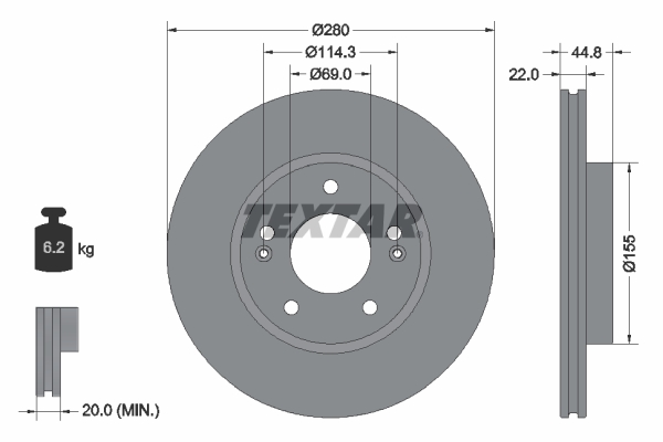 BRE-09.D427.11 Fren Diski On Uv Coated Hyundai