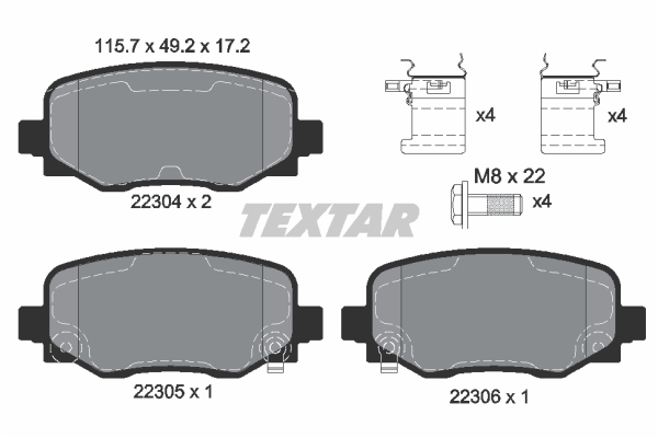 BCH 0986494930 Fren Balatasi Arka Disk Jeep-Fiat 500x/Jeep-Renegade