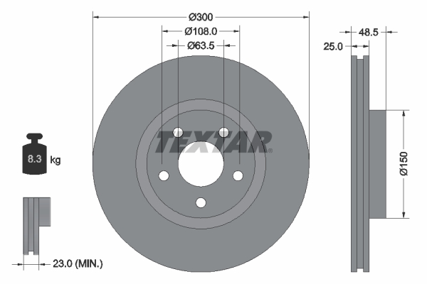 MGT-361302040134 Fren Disk On Ford Focus C-Max 03- Kuga 08-