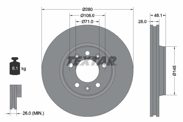 BRE-09.A185.14 Fren Diski On Tekli Peugeot 208 2008 308 5008 Ds4 Ds5 Corsa F (Cap302×26)