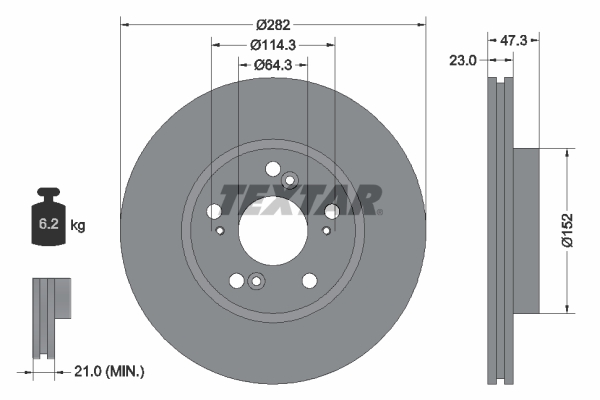 OPT-BS-8530C Fern Disk On Honda: Civic Viii Hatchback (Fn- Fk)- Fr-V (Be)