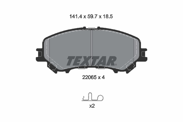 TEXTAR 2206501 Fren Balatasi Ön Qashqai