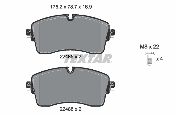 TEXTAR 2248501 Fren Balatasi Ön Land Rover Defender Discovery Sport Van Evoque Jaguar E-Pace