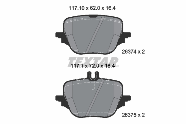 TEXTAR 2637401 Fren Balatasi Arka Mercedes W206 S206 C254 W223 V223