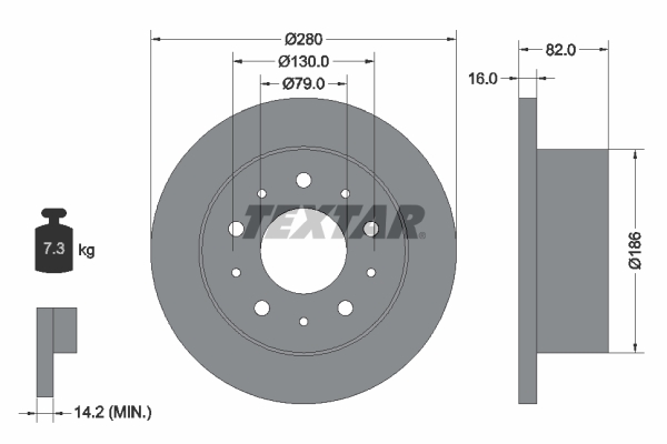 BCH 0986479316 Fren Diski Arka Düz Adet Fiyatidir 280mm (Düz) Ducato 06>Boxer 06>Jumper06