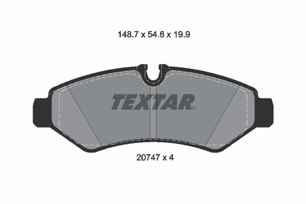 TEXTAR 2074701 Fren Balatasi Arka Mercedes Sprinter B907 B910 Tek Teker