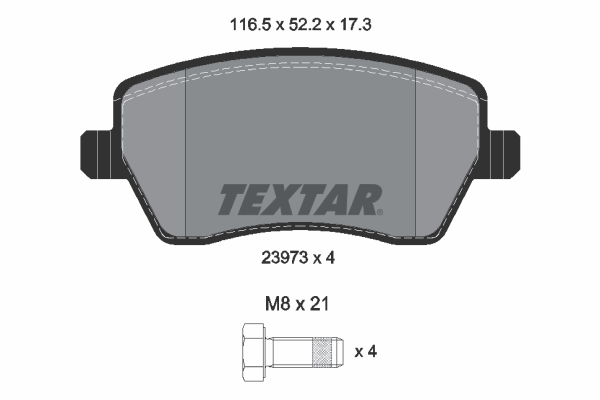 TEXTAR 2397301 Fren Balatasi Ön Citan