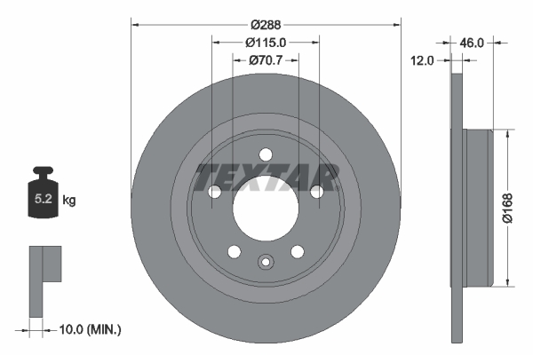 FEBI 171484 Fren Diski Arka Adet 16inch Fren Sistemi Için Insignia B