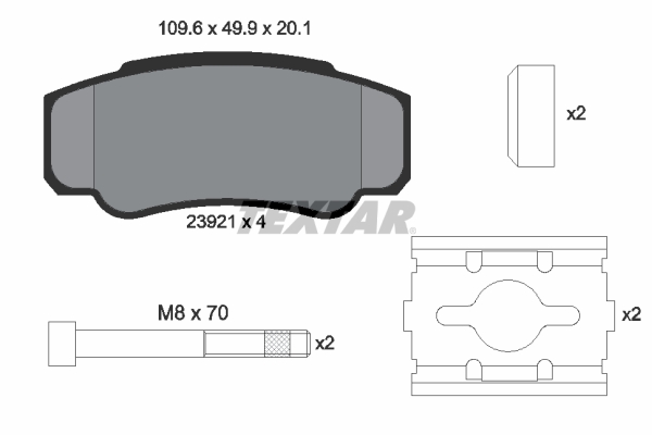KALE 23921-196-04 Fren Balatasi Arka Citroen Jumper 1.9d, 2.0, 2.5tdi - Fiat Ducato 1.9, 2.5 Tdi - Peugeot Boxer 1.9 D, 2.5 Tdi