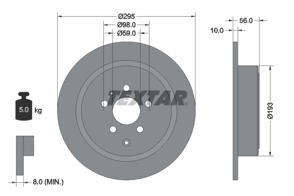 TX 92074100 Fren Diski Arka  Peugeot 806