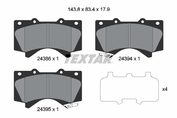 KB-24024 178 05 ANS KD20 Fren Balatasi On Landcruiser 09-12 Lexus 07=> Pajero Iv 01=>