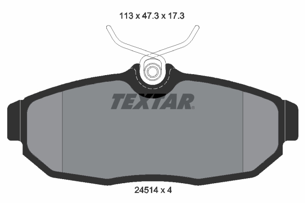 TEXTAR 2451401 Fren Balatasi Arka Mustang