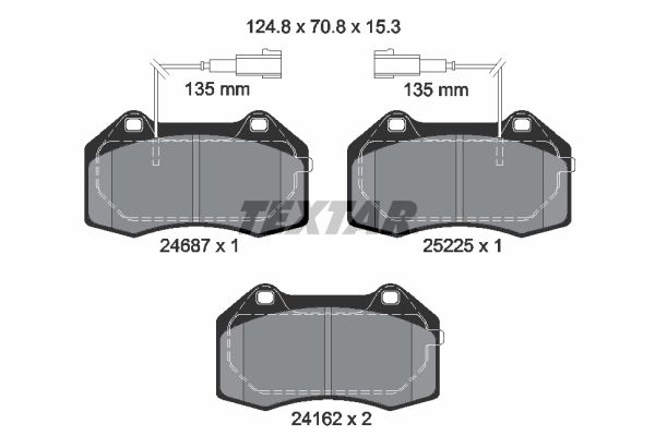 TEXTAR 2468703 Fren Balatasi Ön Alfa Romeo 4c Spider