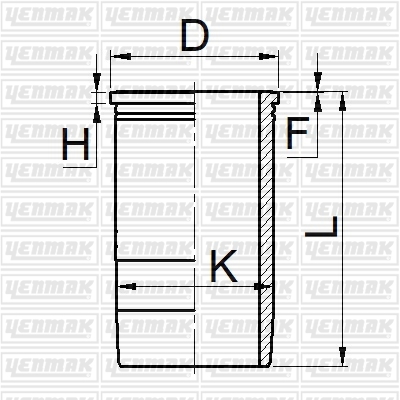 YENMAK 51-05658-000 Gomlek Q130.0mm Std -Mercedes-Om 441-Om 442-Om 444 - Fosfat Kaplama